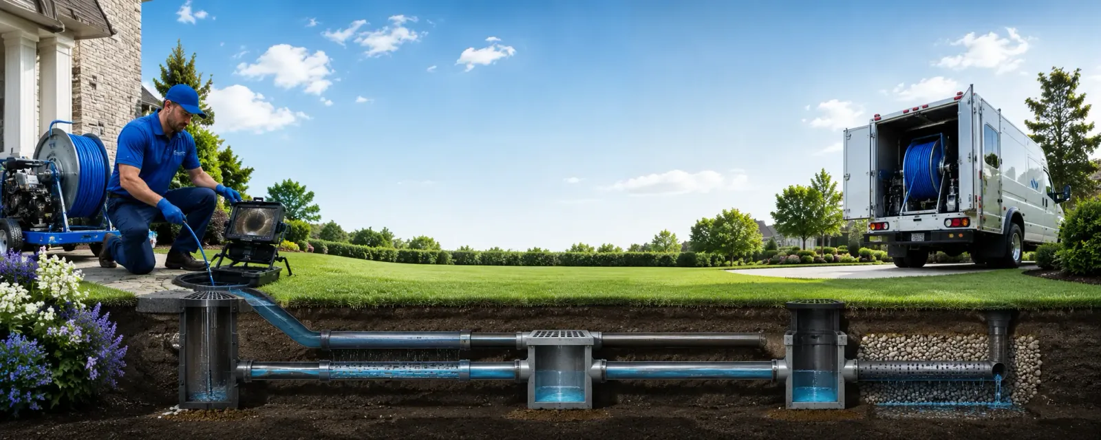 Outdoor drain cleaning information for Brookline, MA